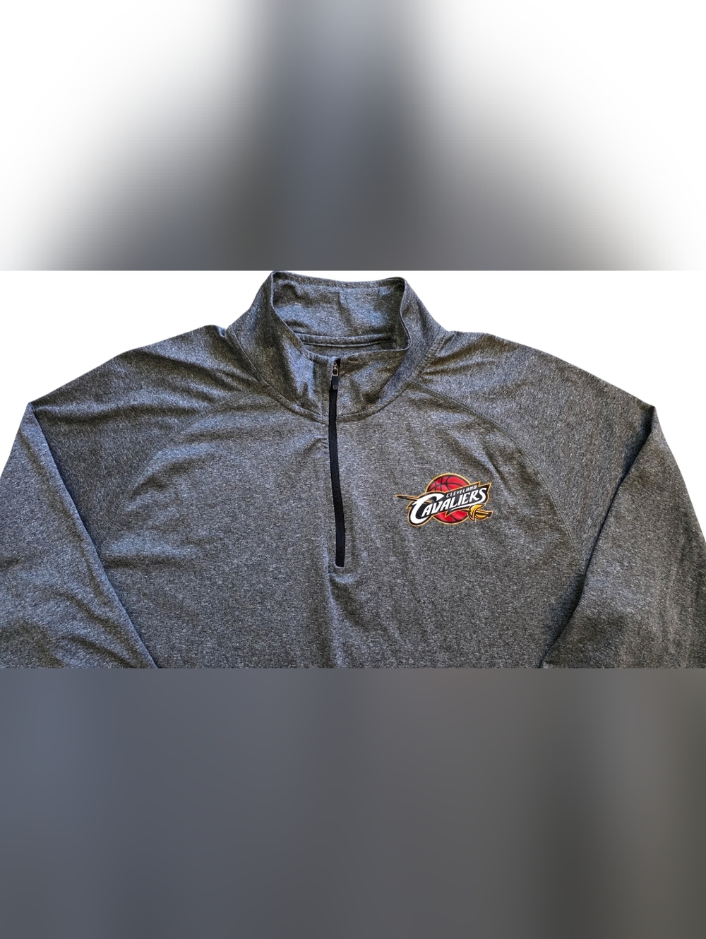 Cleveland Cavaliers NBA Medium Gray Quarter Zip Athletic Basketball Pullover - Picture 3 of 8
